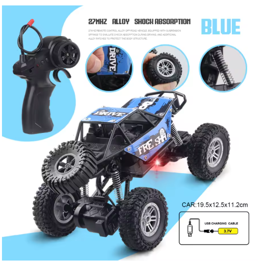 Remote Control Monster Truck, Rock Crawler with Metal Body