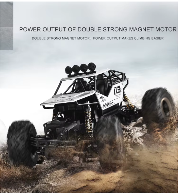 Remote Control Monster Truck, Rock Crawler with Metal Body