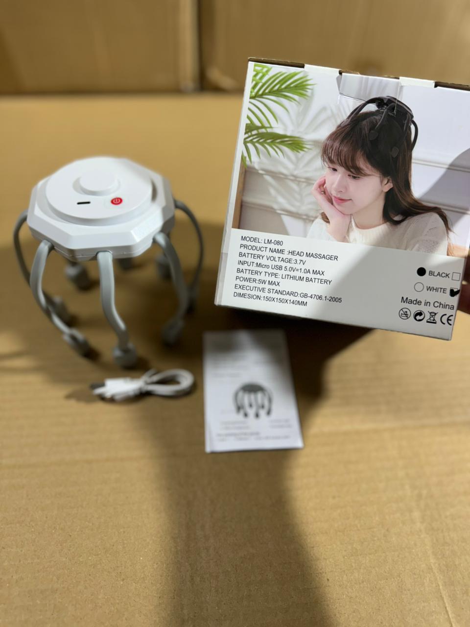Electric Head Massager – Octopus Scalp Relaxer with 5 Modes & Red Light Therapy