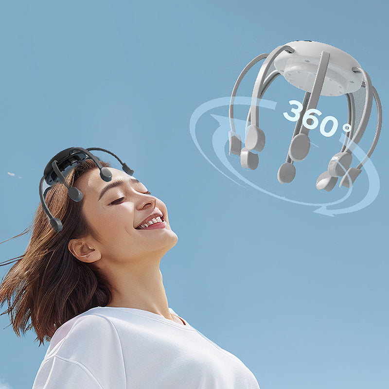 Intelligent Octopus Head Massager – Relaxing Kneading, Multiple Modes & Portable Design 🔋er