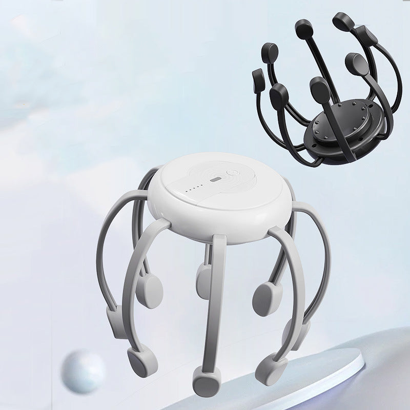 Intelligent Octopus Head Massager – Relaxing Kneading, Multiple Modes & Portable Design 🔋er